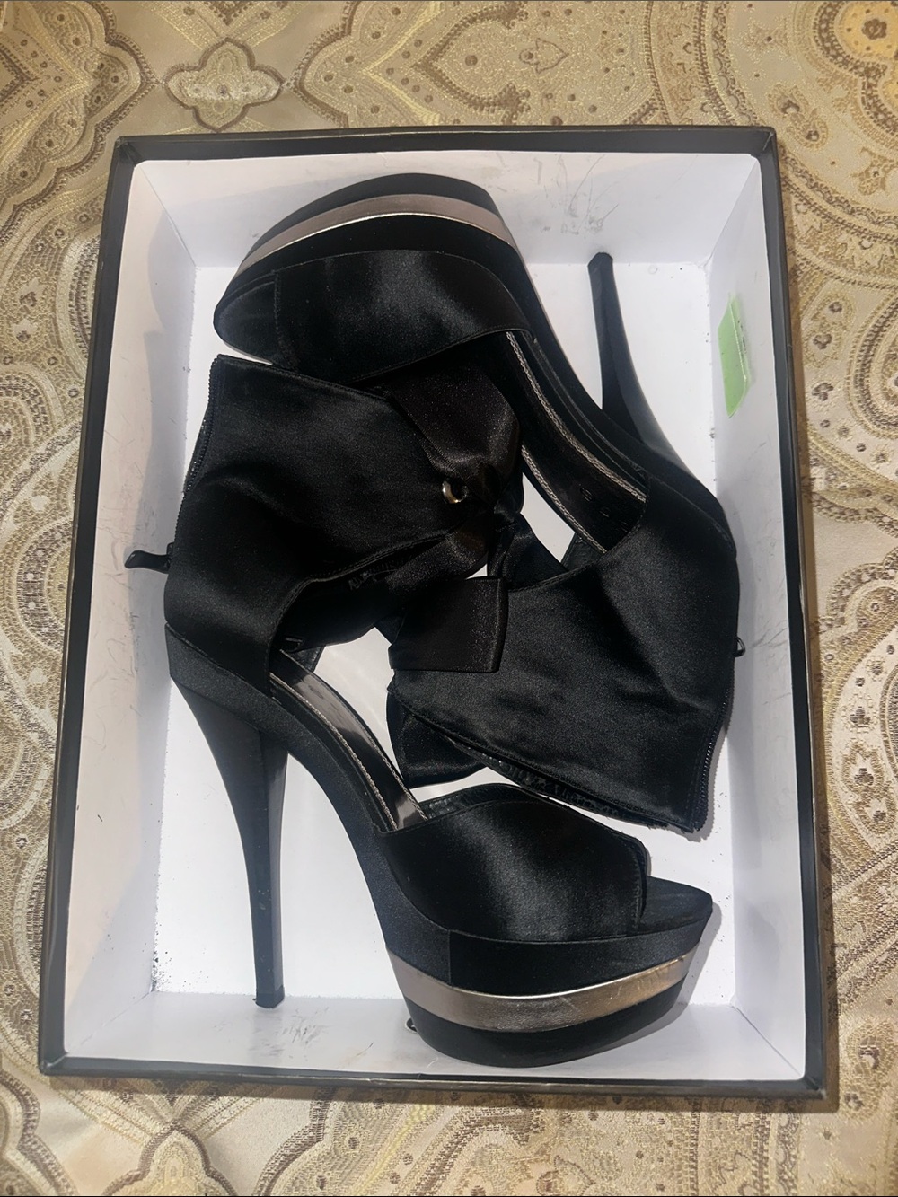 Vintage Bebe black High Heel Platform Andi Sandals